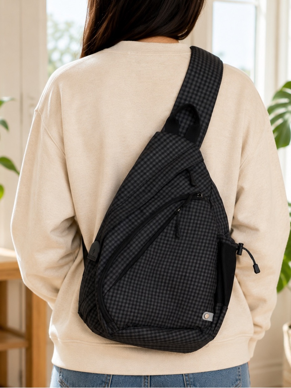 Turnway Sling Backpack Crossbody Travel Bag w/ USB Port